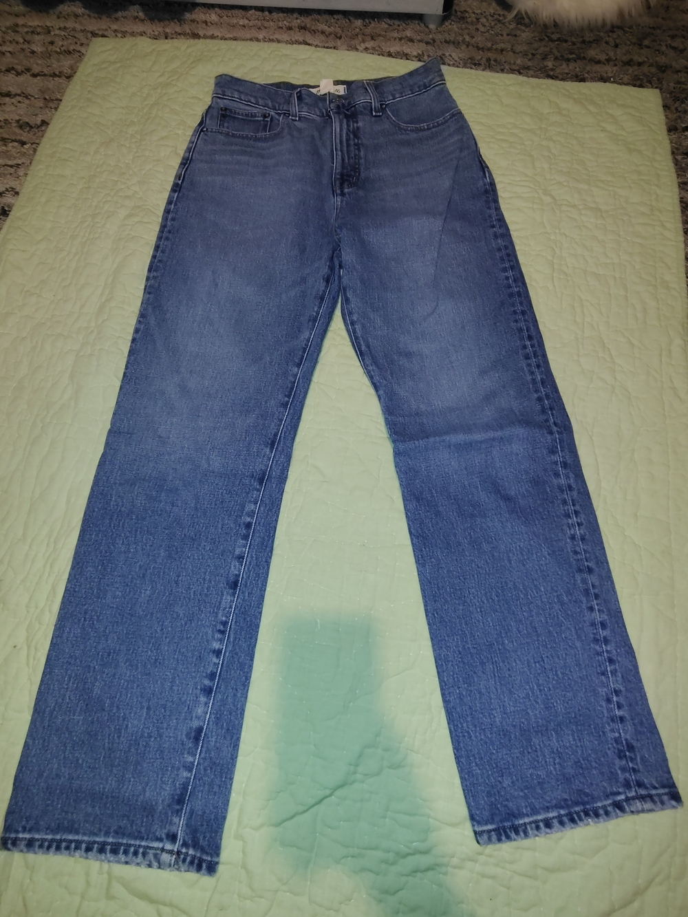 Madewell Straight Leg Jeans in Classic Blue Denim